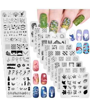 KADS 20Pcs Nail Stamp Plates set Nails Art Stamping Plates Leaves Flowers Animal Chinese Style Nail plate Template Image Plate - Buy Online on GoSupps.com