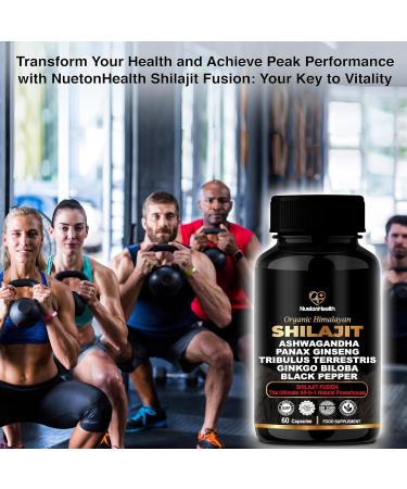 Himalayan Shilajit Capsules with Ashwagandha Ginseng Tribulus Ginkgo & Black Pepper Vegan Gluten-Free Botanical Blend for Daily Wellness & Vitality 60 Capsules Shilajit Fusion 60 Count (Pack of 1) - Buy Online on GoSupps.com