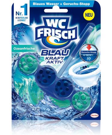 WC Frisch Kraft Aktiv Blue-Firers Ocean Freshness - 10-Pack Toilet Cleaner with Odor-Stop Formula & Fragrance Stones - Buy Online on GoSupps.com