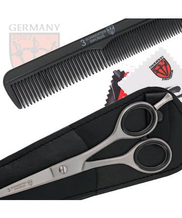 THREE SWORDS Stainless Steel Professional Hair Scissors Set - Hairdressing Scissors with Case Comb & Cloth for Perfect Cuts - Buy Online on GoSupps.com