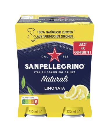 Sanpellegrino San Pellegrino Naturali Lemonata Lemon Limonade with 16% lemon juice (from concentrate) 4 pack (4 x 330ml) disposable doses Lemonata lemon lemonade 220 ml (6-pack)