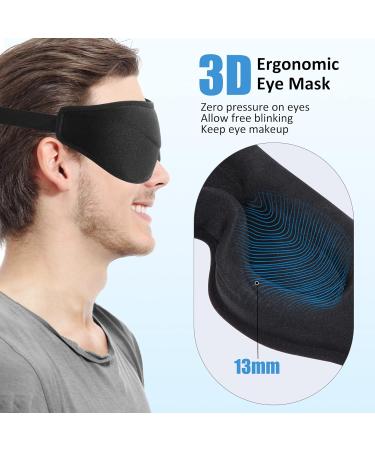 3D Sleep Mask for Men & Women | 100% Light Blocking Eye Mask with Adjustable Straps | Comfortable Travel Napper & Eyelash Extension Friendly - Buy Online on GoSupps.com