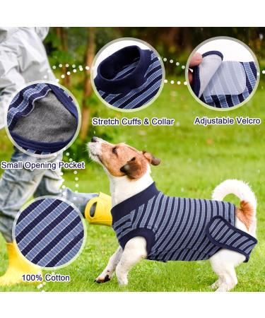 Buy Hjumarayan Dog Post-Castration Body - Breathable & Comfortable Medical Bodysuit for Small Medium Large Dogs - Blue Striped Alternative to Traditional Recovery Vests - Buy Online on GoSupps.com