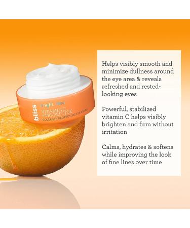 Bliss Bright Idea Vitamin C + Tri-Peptide Eye Cream - Collagen Protecting, Brightening & Firming Formula - Vegan & Cruelty-Free - Buy Online on GoSupps.com