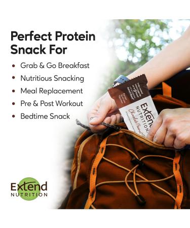 Extend Sugar Free Protein Bars, Perfect Diabetic Snacks, High Protein and Fiber, Hunger Control & Steady Energy, Low Carb, Keto Friendly, Chocolate Peanut Butter, 12 Count - Buy Online on GoSupps.com