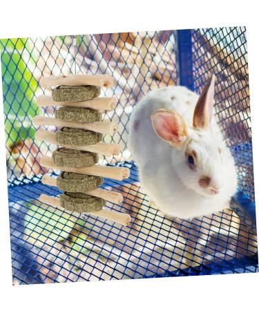 Levemolo Rabbit Biting Playthings Wooden Rabbit Chew Snack Animals Chewing Playthings - Buy Online on GoSupps.com