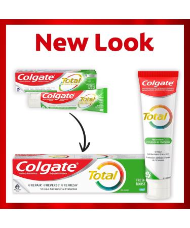 Colgate Total Fresh Boost Toothpaste Gel Multi-Benefit Teeth Whitening Toothpaste That Whitens Teeth Freshens Breath & Protects Sensitive Teeth 120 mL - Buy Online on GoSupps.com