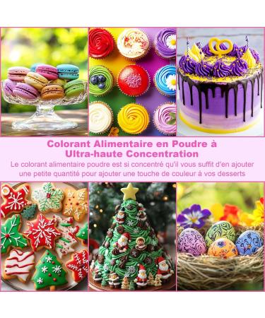 Colorant Alimentaire Poudre 12 Couleurs x5g - Poudre Alimentaire Hautement Concentr pour la P tisserie Colorant Poudre Alimentaire pour G teaux Macarons (Usage Domestique et Professionnel) 5 g (Lot de 12) - Buy Online on GoSupps.com