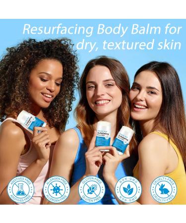 XJBD Glycolic Acid Exfoliating Body Stick with Shea Butter - Solid Body Scrub Stick for Rough Elbows Knees Heels Dry Skin Deep Effective Exfoliation Fragrance Free 75g / 2.65oz Mess-Free - Buy Online on GoSupps.com