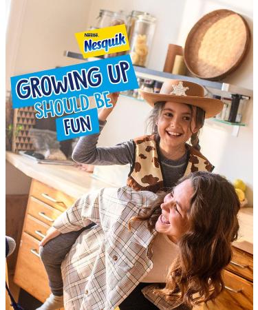 Nesquik Chocolate Flavoured Milkshake Powder 500g Tub - Fortified with Vitamin D for Breakfast & After School Snack - Buy Online on GoSupps.com
