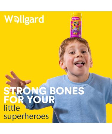 Wellgard Kids Vitamin D3 Gummies - 2 Month Supply - Vegan Mixed Berry Flavour | Chewable Vitamin D Gummies - Buy Online on GoSupps.com