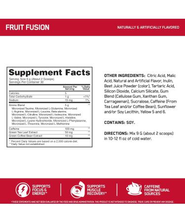 Optimum Nutrition Gold Standard Pre-Workout | Vitamin D Creatine Beta-Alanine & Caffeine | Keto Friendly Fruit Fusion 30 Servings - Buy Online on GoSupps.com