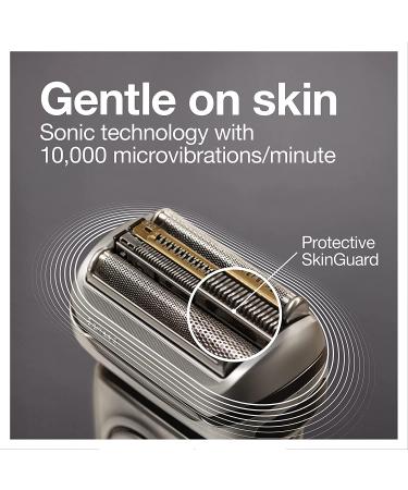 Braun Electric Razor for Men with Precision Beard Trimmer, Rechargeable Wet & Dry Foil Shaver - 9370cc | Silver | Clean & Charge Station, Travel Case | 3-Piece Set - Buy Online on GoSupps.com
