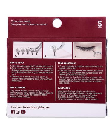 Kiss I Envy Ultra Black Short Lashes (6 Pack) - Natural Looking False Eyelashes - Buy Online on GoSupps.com