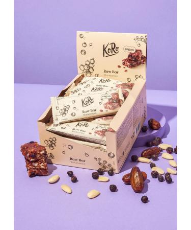 KoRo KoRo - Raw Blackcurrant Bar 20 x 50g - Fruity Flavor - With blackcurrants and almonds - Vegan and gluten-free