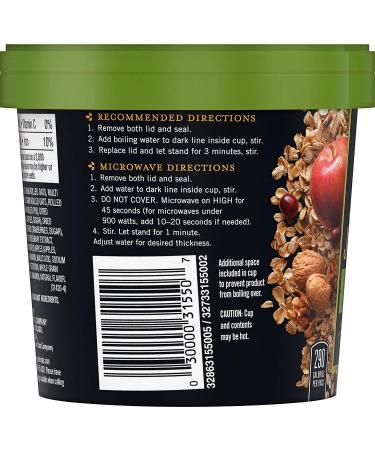 Quaker Real Medleys Apple Walnut Oatmeal Cups - 12 Convenient Servings - Buy Online on GoSupps.com
