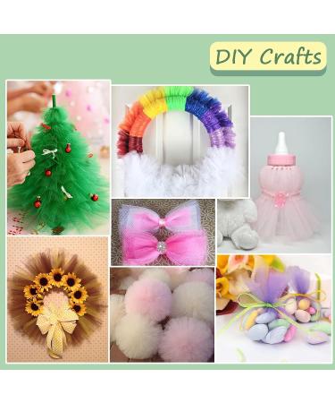 Ableme Deco White Tulle Fabric Roll - 54 Inch x 10 Yards (30 ft) for Wedding Decoration, Tutu Skirt, Gift Wrapping - Soft & Drape - White - Buy Online on GoSupps.com