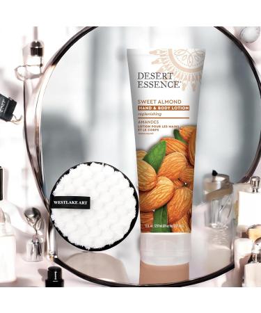 Sweet Almond Lotion 8 Fl Oz | Moisturizing Almond Scented Body Lotion with Jojoba Oil & Reusable Makeup Pad | Hydrating Skin Moisturizer for Women Pack of 2 - Buy Online on GoSupps.com