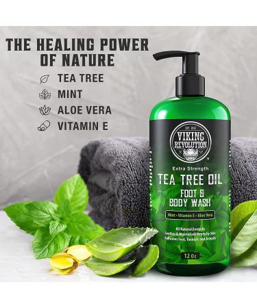 Tea Tree Oil Body Wash for Men - 2 Pack - Extra Strength Formula for Athletes Foot, Jock Itch, Eczema, Ringworm & Body Odors - Buy Online on GoSupps.com