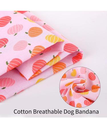 Aring Pet Dog Bandana - Cotton Pumpkin Triangle Neckerchief for Small & Large Dogs & Cats - Comfortable Pink Bibs - Buy Online on GoSupps.com