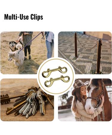 Aquatic Hunt - 2 Pack - Marine Grade 4" (10cm) Double Ended Brass Clips with SS304 Spring - Buy Online on GoSupps.com