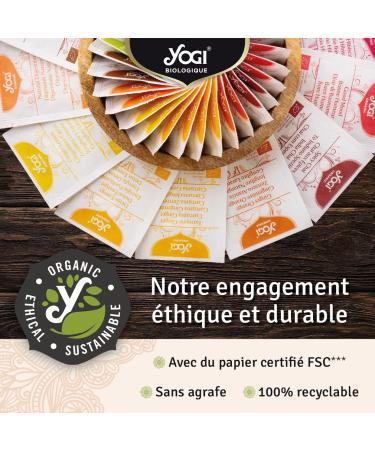 YOGI Organic Chai with Spices Infusion 100 percent Organic Black Tea Cinnamon and Ginger 15 heat-sealed and staple-free ba - Buy Online on GoSupps.com