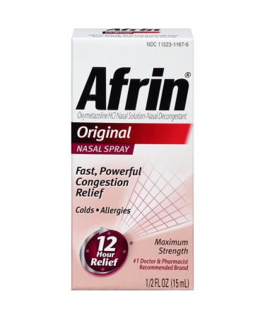 Afrin 12 Hour Decongestant Nasal Spray Original - .5 fl oz