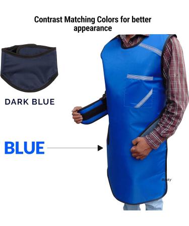 BOSKY Xray Protective Lead Apron with Thyroid Collar | .5mm Lead Equivalency | Radiation Protection Supplies - Buy Online on GoSupps.com