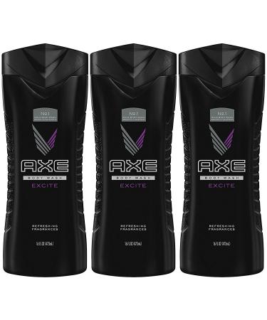 Axe Shower Gel Excite 16 Ounce (Pack of 3)