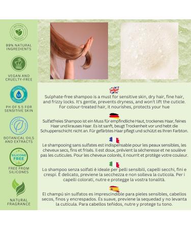 99% Natural MOISTURIZING SHAMPOO - ALOE VERA MORINGA ARGAN & YLANG YLANG - 250 ml by Fine Line Apothecary - Sulfate Free Paraben Free. Concentrated. pH Balanced Gentle Suitable for Sensitive Skin. - Buy Online on GoSupps.com