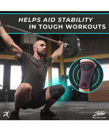 Rymora XL Knee Support Brace - Compression Sleeve for Men and Women - Ideal for Weightlifting, Running, Sports - Comfortable and Secure - Black - Single Pack - Buy Online on GoSupps.com
