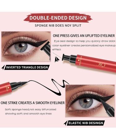 Winged Colored Eyeliners Set - 5 Colors Liquid & Pencil Stamps for All Eye Shapes | Waterproof Cat Eye Liners for Women - Buy Online on GoSupps.com