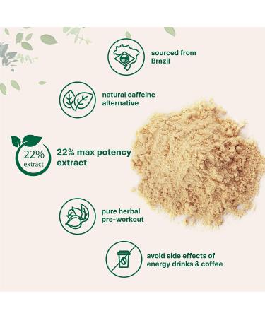Organic Guarana Powder 8oz | 1000mg Per Serv, Natural Caffeine Energizer & Brazilian Herbal Extract - Raw Superfood, Coffee Substitute - Vegan & Non-GMO - Buy Online on GoSupps.com