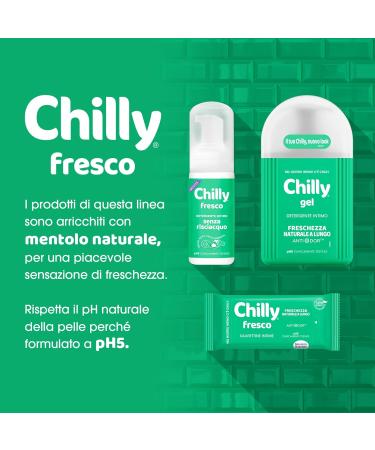  Chilly Chilly Gel Underwear Cleaner Natural Freshness Long with Anti-Odor for Intimate Hygiene Natural Menthol for a Pleasant Fe - Buy Online on GoSupps.com
