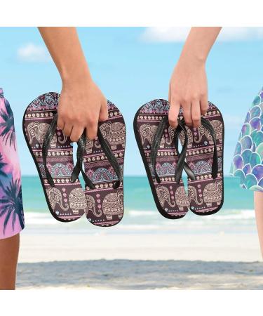 Mnsruu Tribal Elephant Flip-Flops - XL for Men & Women | Perfect for Home Hotel Spa and Travel - Buy Online on GoSupps.com