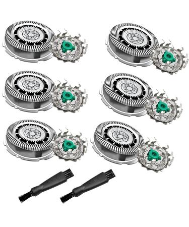 SH60 Replacement Heads Compatible with Philips Norelco Electric Razor Series 6000 Shavers Blades, sh60/72 Shaving replacement heads for S6820, S6880, S6810, S6850 Upgraded Blades SH60 6 Pack