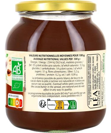 Jardin BiO tic Chocolate Hazelnut Spread 750 g - Buy Online on GoSupps.com