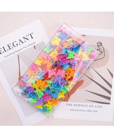 100 Pack Assorted Mini Butterfly Hair Clips for Women and Girls - Colorful Hair Accessories - Buy Online on GoSupps.com