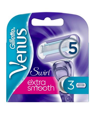 Gillette Venus Extra Smooth Swirl Women's Shaver, 3 Refills