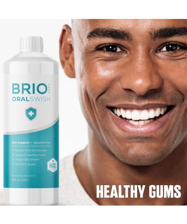 BrioCare Oral Swish: Natural & Vegan Mouthwash Rinse - Fight Bad Breath & Gum Disease - Alcohol Free Hypochlorous by BRIOTECH (32 Fl Oz) - Buy Online on GoSupps.com