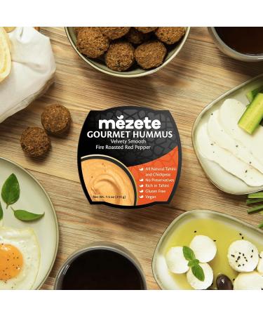 Mezete Original Hummus with Sun-Dried Roasted Peppers - Vegan & Gluten-Free - 215g | International Shipping Available - Buy Online on GoSupps.com