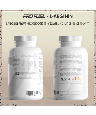 Vegan L-Arginine 360 Capsules - 6000 mg Pure Fermented L-Arginine No Additives Lab Tested - Buy Online on GoSupps.com