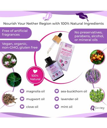 Natural Yoni Oil for Women - pH Balance, Wetness & Odor Control - Herbal Feminine Moisturizer for Dry & Sensitive Skin - Soothing Intimate Vulva Essential Oils - 1 Fl Oz - Buy Online on GoSupps.com