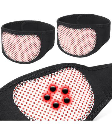 Povanjer Neck Heating Pillow - Self-Heating Neck & Shoulder Massager | 2-Piece Neck Wrap Support Bandage for Pain Relief - Red Dot Design - Buy Online on GoSupps.com