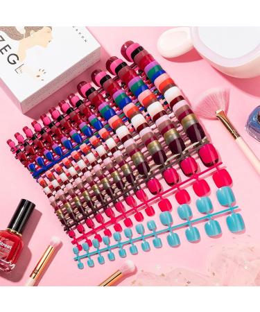 576 Pieces 24 Sets Short False Toenails Glossy Press on Toe Nails - Classic Colorful Artificial Nail Tips for DIY Nail - Buy Online on GoSupps.com