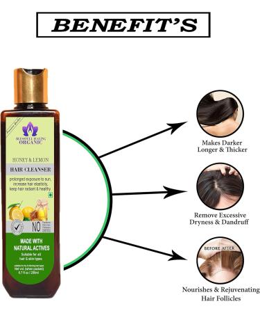 Blessfull Healing Organic Honey & Lemon Hair Cleanser | Shampoo 200 ML (Packing May Vary) - Buy Online on GoSupps.com