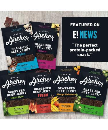 Jerky Gift Box - Country Archer Grass Fed Jerky - 18pk - One of Everything - Easter Basket Gifts - Gifts for Men - Gifts for Husband - Meat Snack Sampler Gift Box 40.95 g (Pack of 18) - Buy Online on GoSupps.com