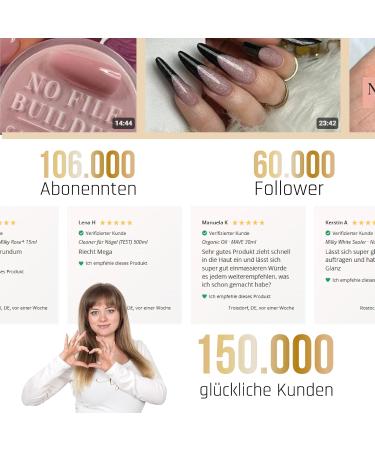  Lynis Nailshop Lynis-Nailshop.de Builder Gel for Professionals and Beginners - UV Gel for Nail Extensions - Pinchable Self-Leveling Medium Viscosity - 50 ml - Buy Online on GoSupps.com