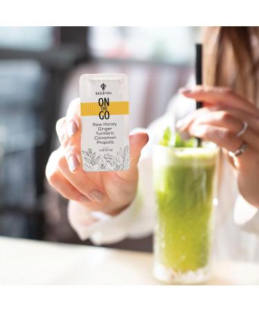 Bee and You On The Go Immune Support Supplement Raw Honey Propolis Turmeric Cinnamon Ginger Superfrood Great Tasting for Kids and Adults 12 Pack 1.73 oz Each - Buy Online on GoSupps.com