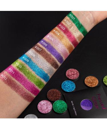 Buy Single Glitter Eyeshadow Tin Palette - High Pigmented Brown Sparkle Eyeshadow & Metallic Face Glitter - Buy Online on GoSupps.com